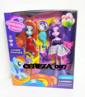 mueñeca Caballito Pony Twilight Sparkle + Rainbow Dash mas