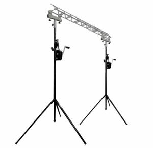 Doble Tripode Con Malacate Pl-561 Linea Powerlift, Dj, Led