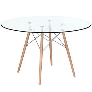 MESA EAMES REDONDA DE VIDRIO