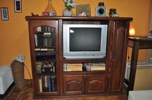 RACK ALGARROBO + TV ADMIRAL 25 pulgadas.