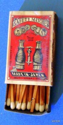 antigua caja de fosforos japonese safety matches