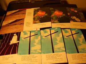lote 14 tarjetas religiosas trapenses hinojo