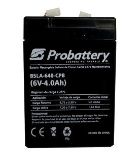 Bateria De Gel 6v 4ah Probattery Para Luz De Emergencia