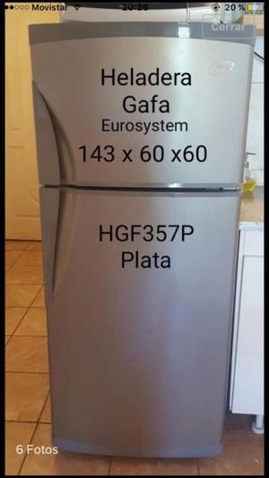 Heladera Gafa Eurosystem HGF357P plata