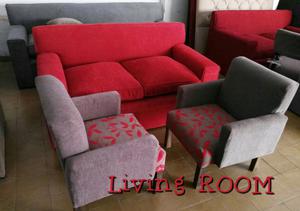 Sofa de living + sillas materas