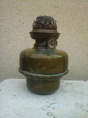 antigua lampara a kerosene francesa de bronce