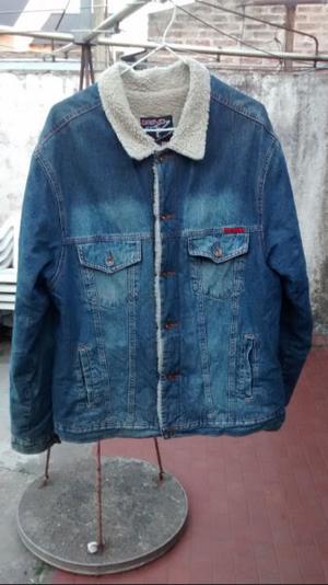 CAMPERA DE JEAN CON CORDERITO TALLE XL - MUY BUEN ESTADO