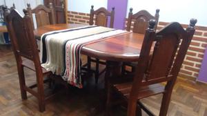 Juego de comedor de algarrobo