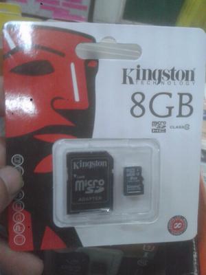 Memoria micro sd sellada nueva kingstone. 8 gb, con