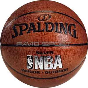 Pelotas Básquet Spalding - Línea Nba Silver Pro - Cuero