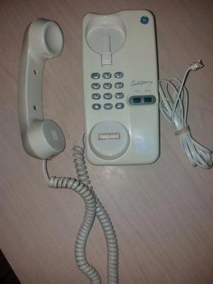 Teléfono fijo blanco