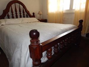 cama matrimonio y 2 mesas de luz algarrobo exclusivo diseño