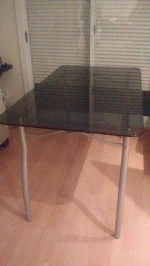 mesa de vidrio rectangular