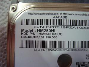 3 Discos de 250gb para Notebooks//Samsung 1/TOSHIBA 2