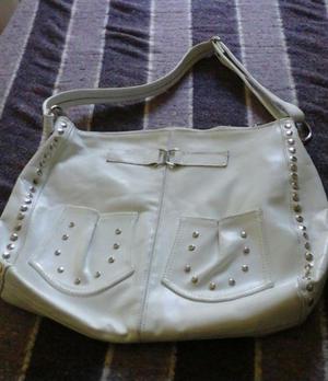 Cartera cuero blanca y cartera Blaque sin uso