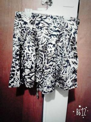 POLLERA PANTALON ANIMAL PRINT NUEVA TALLE 2 O M (CONTORNO DE