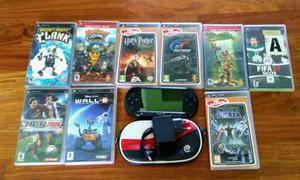 Psp En Perfecto Estado+ Funda+ 9 Juegos Y Caja