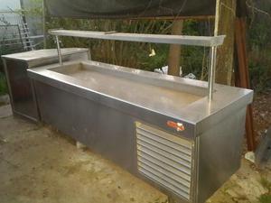 SALAD BAR DE ACERO INOXIDABLE 2,5 MTS