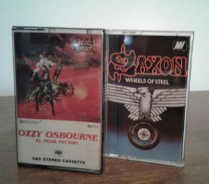 Vendo dos Cassettes Ozzy Osbourne y Saxon