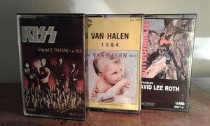 Vendo tres Cassettes Kiss, Van Halen, David Lee Roth