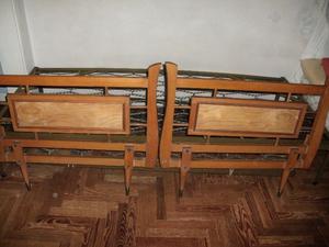 cama con carrito de estilo bronce macizo y madera maciza