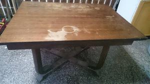 mesa de madera plegable trampa antigua