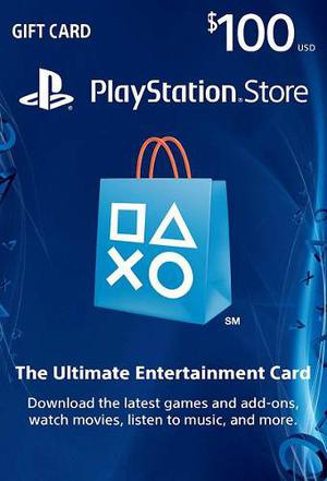 100 Dólares Tarjeta Psn Ps4 Ps3 Cuenta Usa Entrega