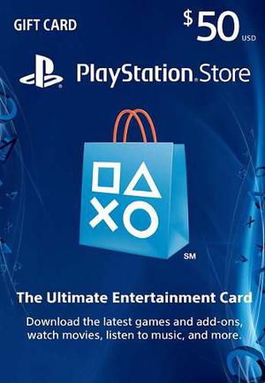 50 Dólares Tarjeta Psn Ps4 Ps3 Cuenta Usa Entrega Inmediata