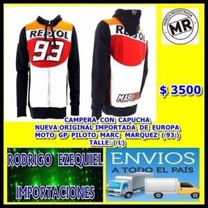 CAMPERA CON CAPUCHA NUEVA IMPORTADA MOTO GP PILOTO MARC