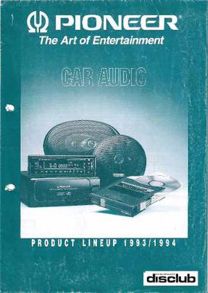 Catalogo Pioneer  Car Audio (japon) 8 Pag Ingles