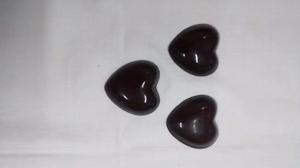 Corazones de chocolate