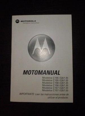 Manuales Motorola C155 / C156 / C157 / Clutch I465 y Nokia