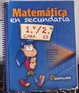 Matemática En Secundaria 1/2, Editorial Santillana