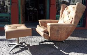 Sillón Tipo Eames Lounge Chair Cuero