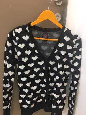 Sweater mujer blanco y negro