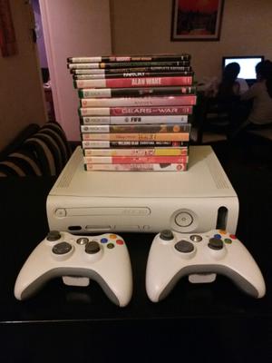 Xbox con 15 juegos y 2 controles