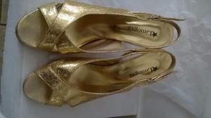 Zapatos dorados N°39