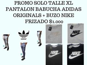 Buzo Nike y babucha Adidas- conjunto