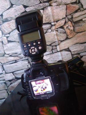 Camara Nikon D80 + lente  + flash Yongnuo 565ex