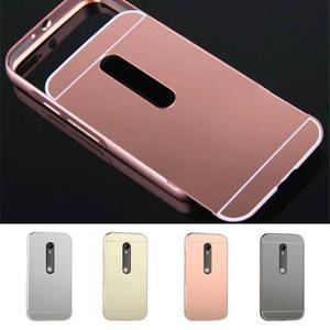 Funda Espejada Mirror Case Metalica Moto G4 Play + Templado