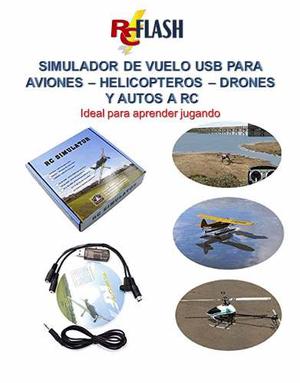 Simulador Vuelo Usb Para Aviones Drones Helicopteros Autos