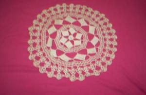 carpeta circular crochet hilo mercerizado 55 cm $300