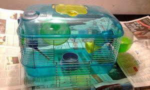 jaula hamster acrilico y alambre