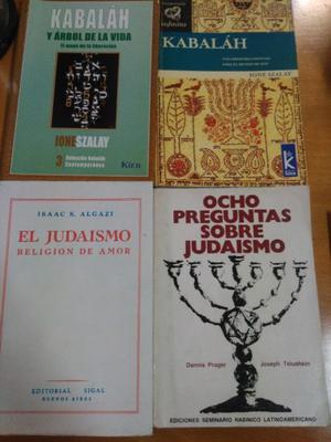 Cuatro libros sobre Kabalah y Judaismo (estado impecable)