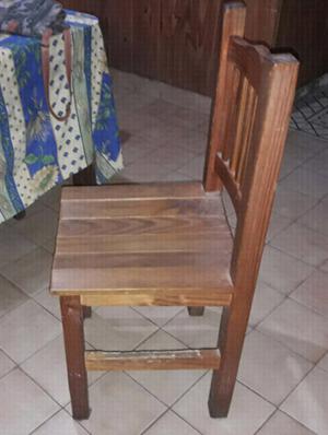 Regalazooooo 6 sillas de pino macizo