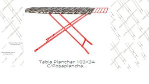 TABLA DE PLANCHAR ROJO FUERTE- CON APOYA PLANCHA
