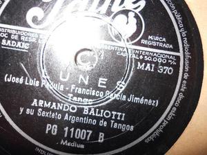 coleccion de discos 78 rpm de orquestas de tango decadas del