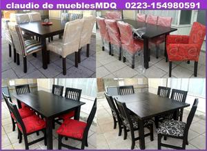 Mesas fijas, extensibles y sillas