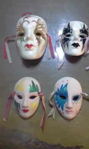 Máscaras de adorno de porcelana, retro