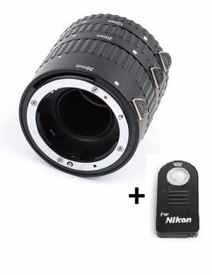 Tubos Extension P. Nikon Af Macro Montura Metálica Control